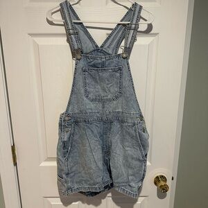 Hollister Light Blue Denim Overalls